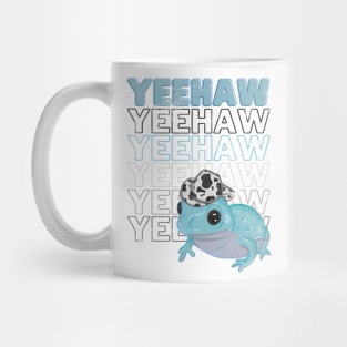 Yeehaw Blue Frog Wearing Cowboy Hat Mug